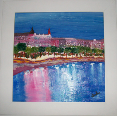 Peinture au couteau : format 35x35